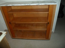 40er/50er Jahre Büroablage Büroschrank Schiebetürenschrnak