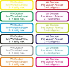 5x1,5cm Adress Aufkleber Wunschname Schule Kita Kindergarten Etiketten Sticker 