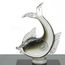 Paperweight Briefbeschwerer Glas Fisch MURANO Mid Century Stil