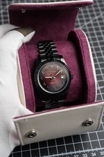 Seiko Mod Nh35 Schwarz Arabic Zifferblatt Arabic Date 39mm Mit Uhren Box