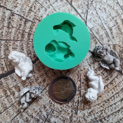 Silikonform kleine engel - 3d,