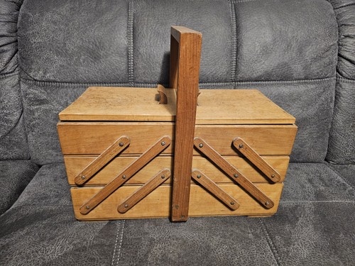 Nähkasten aus holz mit - mit, 3