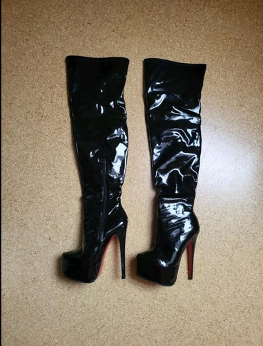 Lackstiefel 38 - lackstiefel, gr.