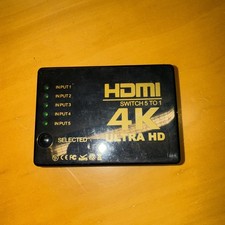 HDMI Switch 4K Ultra HD Splitter Umschalter Verteiler 3D 1080p Fernbedienung