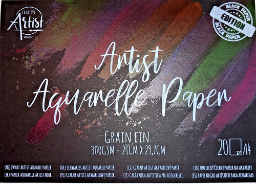 Aquarellpapier din schwarz - aquarellpapier, a4