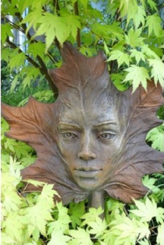 Skulptur steinguss blatt - steinguss,