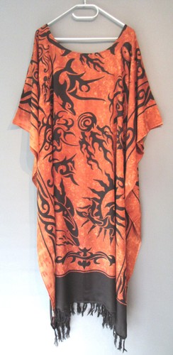 Kaftan maxi kleid rot schwarz - maxi,