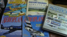 bundle of aviation books and