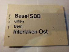 Zuglaufschild . Kunststoff