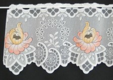 Scheibengardine/Bistrogardine Seerose Neu, 30 cm hoch 145 cm breit