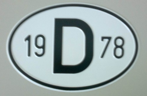 Schild mit jahreszahl - mit, 1978