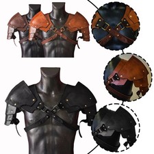 Herren Mittelalterliche Schulter Rüstung Leder Brustgurt Geschirr Kostüm-Cosplay