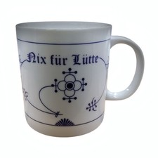 Jumbo Becher Indisch blau Porzellan 500ml NIX FÜR LÜTTE Kaffeebecher Pott