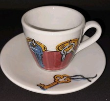 Arzberg Story Espresso Schlüssel Tasse Teller Design Sammeltasse rot gelb NEU