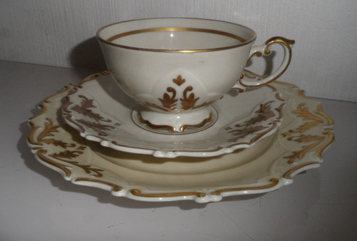 Altes porzellan gedeck tasse - gedeck, /