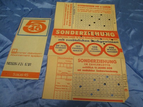 Lotto schein sonderziehung - -, ,