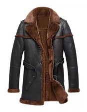 Herren Shearling Mantel Echt