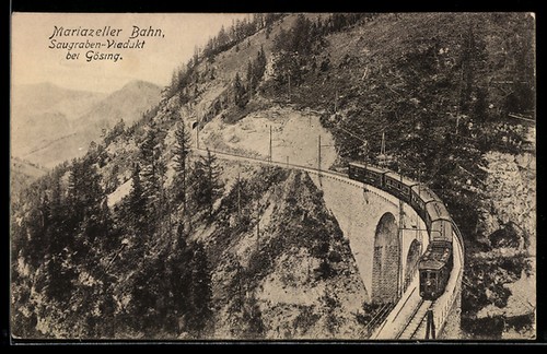 Gösing mariazeller bahn - ak,