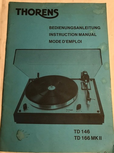 Bedienungsanleitung thorens - bedienungsanleitung, td