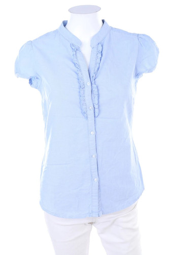 Logg kurzarm bluse - kurzarm-bluse, blau