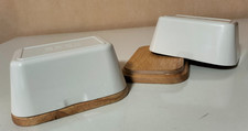 2 Stück Becel Butterdose Margarinedose 250g Echtholz Deckel Küche Aufbewahrung