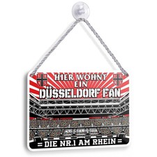 Blechschild DÜSSELDORF FAN 18x12cm Deko Fanartikel Supporter Ultras Geschenk