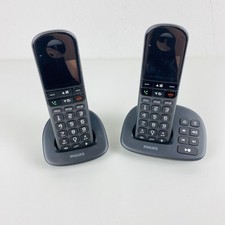 Philips XL495 Duo Senioren Telefon Schnurlos Anrufbeantworter XL490 Schwarz