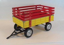 Kovap 1/25 Blech 2 Achs Farm Anhänger mit Gitteraufbau für Traktor #3210