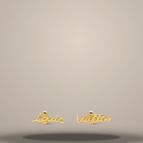 Louis vuitton script stud - vuitton, lv