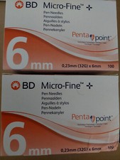 BD Microfine+6mm (32G) 2 x 100 Stck. Verp. leicht beschädigt, Inhalt neu
