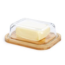 Butterdose mit Glas und