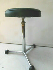 Arzthocker Maquet gepolstert Chrom Stahlrohr Drehhocker Praxishocker Spindel (7)