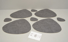 4er Set Tischsets Kunstleder und Untersetzer, Abwaschbar Doppelseitigen