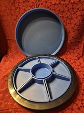 Tupperware Schlemmerrunde Serviertablett blau Snackteller