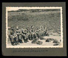 Schweinheim 1938 - Wehrmacht IR 106 Soldaten auf Schießstand - WK2 Foto 11x10cm