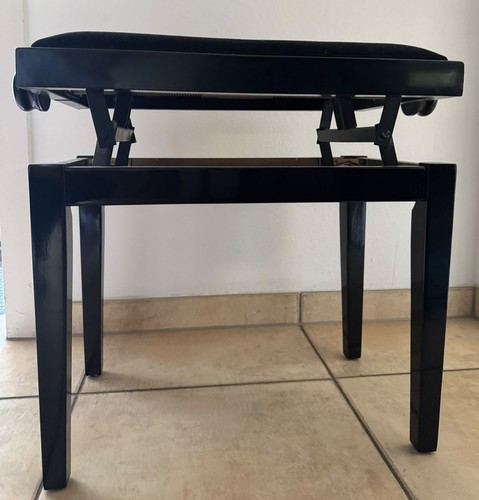 Schwarzer klavierhocker - schwarzer,