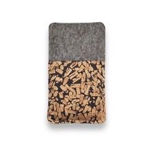 Handytasche aus Filz und Kork