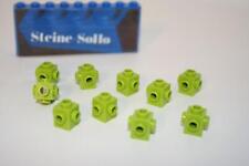 Lego (c) 10x Snoter Konverter - 1x1 - lime grün - 4733 - 4 Noppen seitl.-