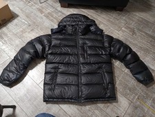 Daunenjacke Pufferjacke Schwarz Größe XL Matt Glänzend Superwarm