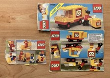Lego Vintage 6651 Post Office Van komplett & 6622 Mailman on Moto W ANLEITUNG