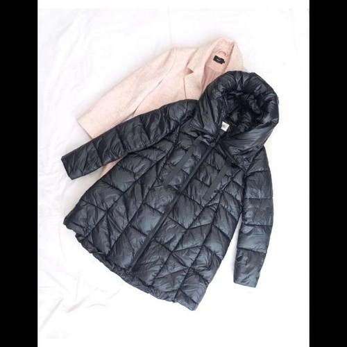Women puffer jacket black - puffer, /
