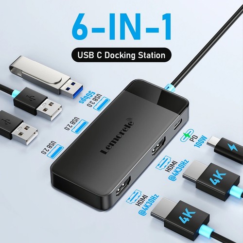 Lemorele usb c hub - hub, dual