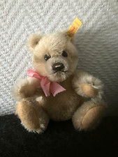 steiff teddy bär, 029929 miniatur 16cm, beige meliert