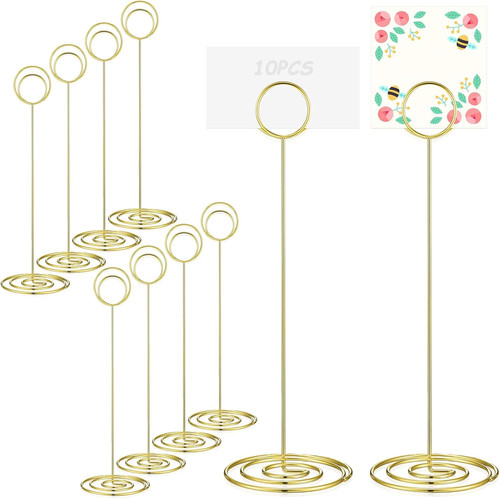 Gold tischkartenhalter 10er - gold,