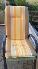 4 DICKE HOCHLEHNER POLSTER SITZPOLSTER 80er Jahre AUFLAGEN SITZAUFLAGEN GARTEN