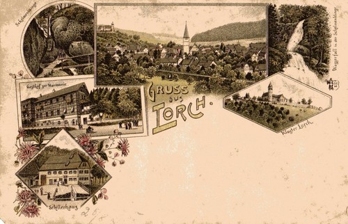 Gruss aus lorch rhein - ak,
