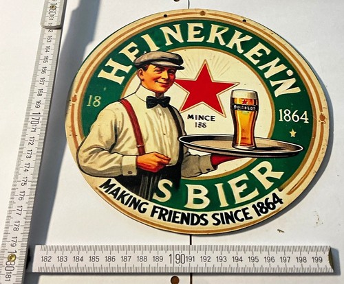 Heineken holz schild rund 20 - heineken,