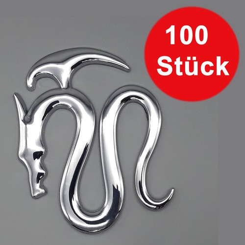 100 stück chrom aufkleber - stück,