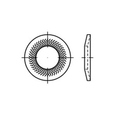 Teckentrup-Sperrkantscheiben C 60 flZnnc SKM 16 flZn K Unterlegscheiben Montage