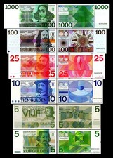 5, 5, 10, 25, 100, 1000 Gulden - Ausgabe 1966 - 1973 - Reproduktion - 03